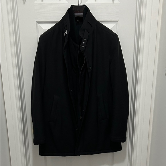Harry Rosen Other - Men's Italian size 52 slim Loro Piana Storm System Wool Black Coat w/gilet